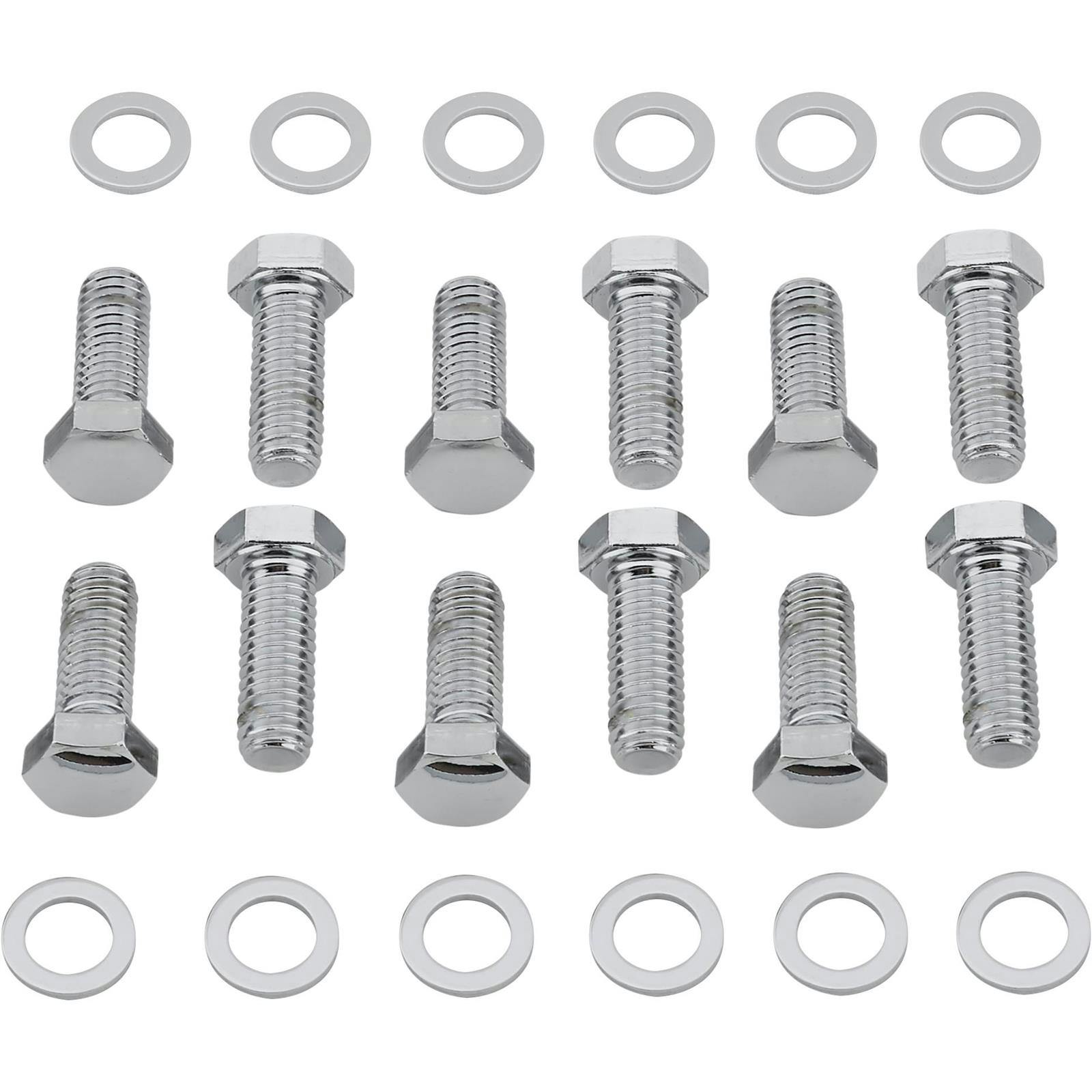 King Chrome Small Block Chevy Intake Manifold Bolt Kit, Hex Head