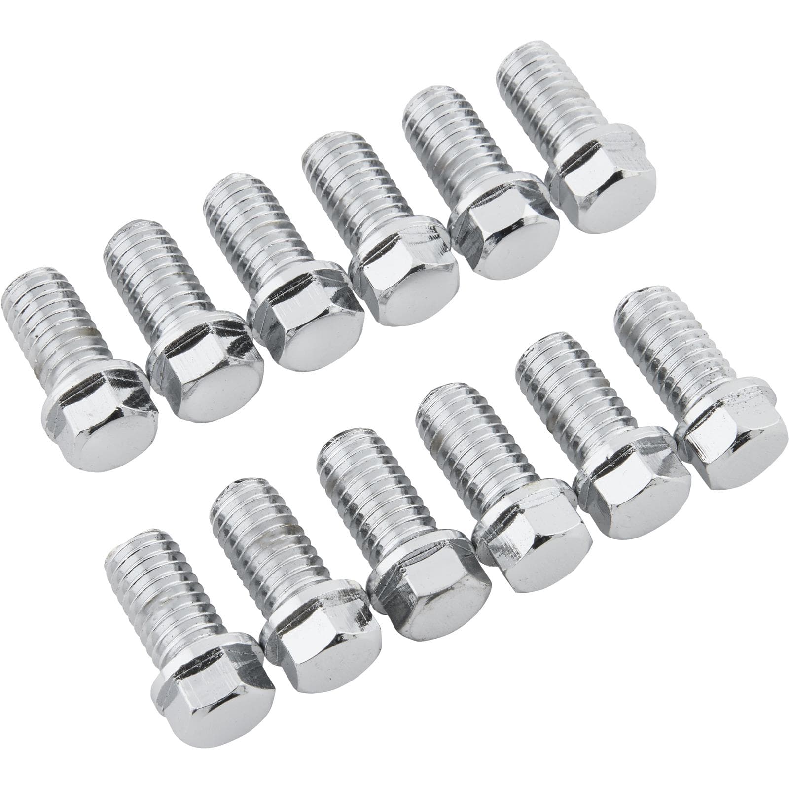King Chrome Hex Header Bolts, 3/8-16 x 3/4 Inch, Set/12