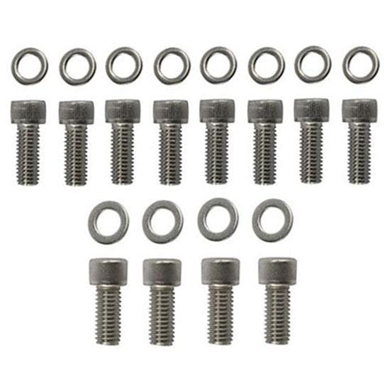 Stainless Steel Flathead Ford V8 Fenton Header Bolts, Set/12