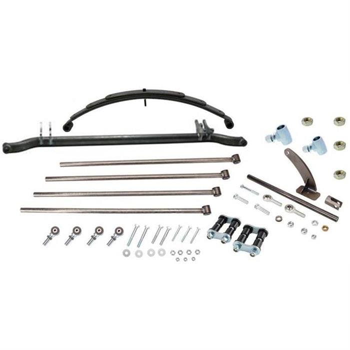 Ford Spindles - 4-Bar Spring-Behind Front End Kit, Plain