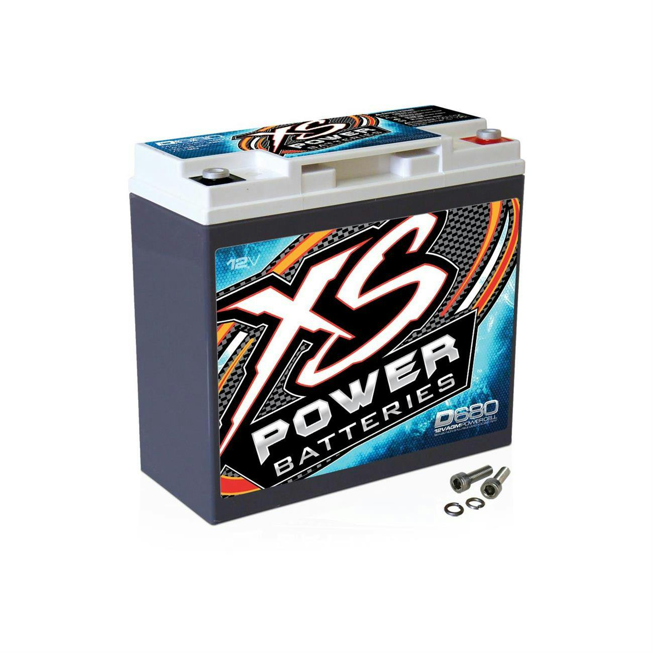 XS Power D680 12 Volt Deep Cycle AGM Battery, 7.28 x 6.67 x 3.19 Inch