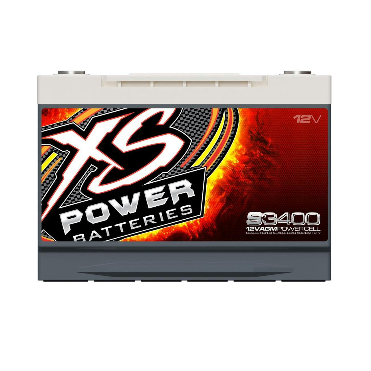 XS Power S3400 Powercell Battery, 12 Volt, AGM, 10.24x7.16x6.89