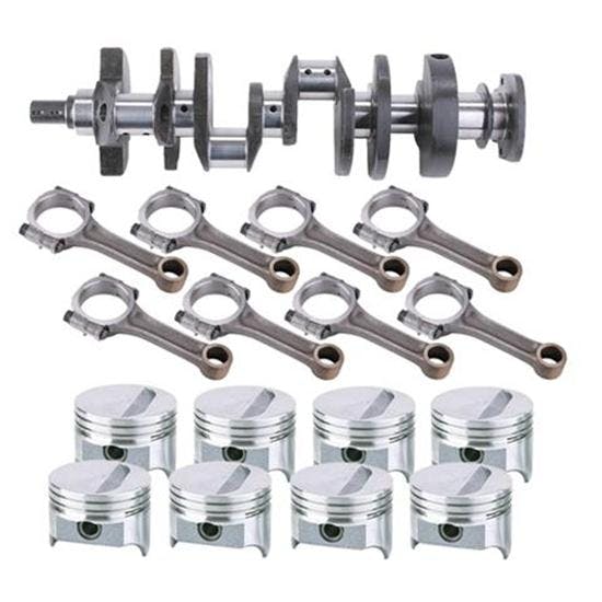 SB Chevy Rotating Assembly, 383 Flat Top-2 Valve Relief, 6 Rod
