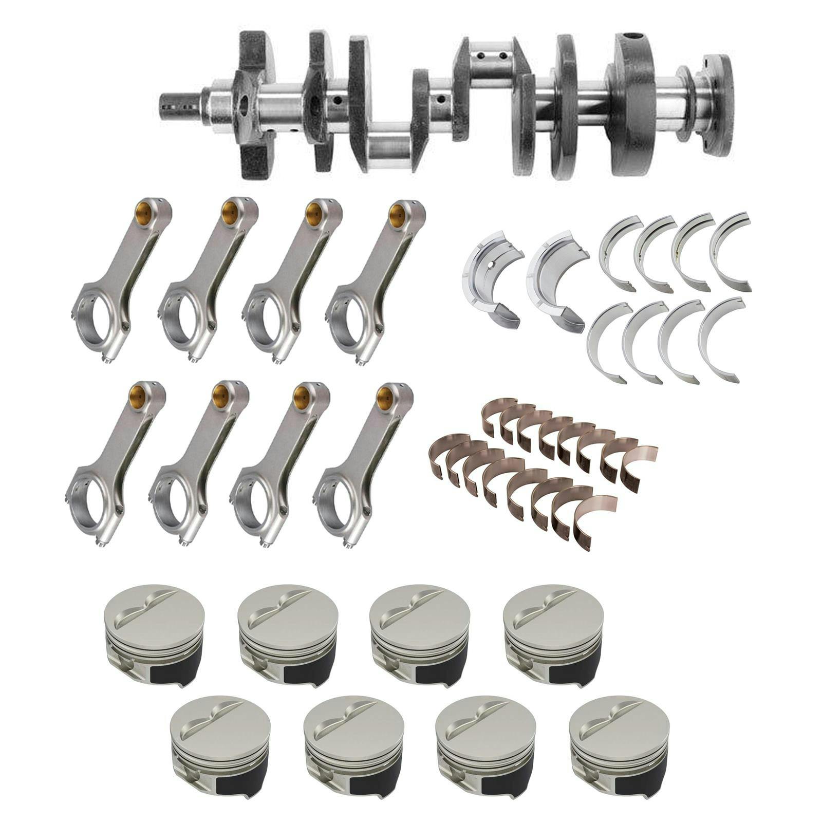 Premium SB Chevy Rotating Assembly, 350 Flat Top, 5.7 In Rods