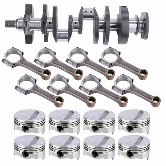 Street SB Chevy 350 Rotating Assembly, Dish Dome, 5.7 In Rod