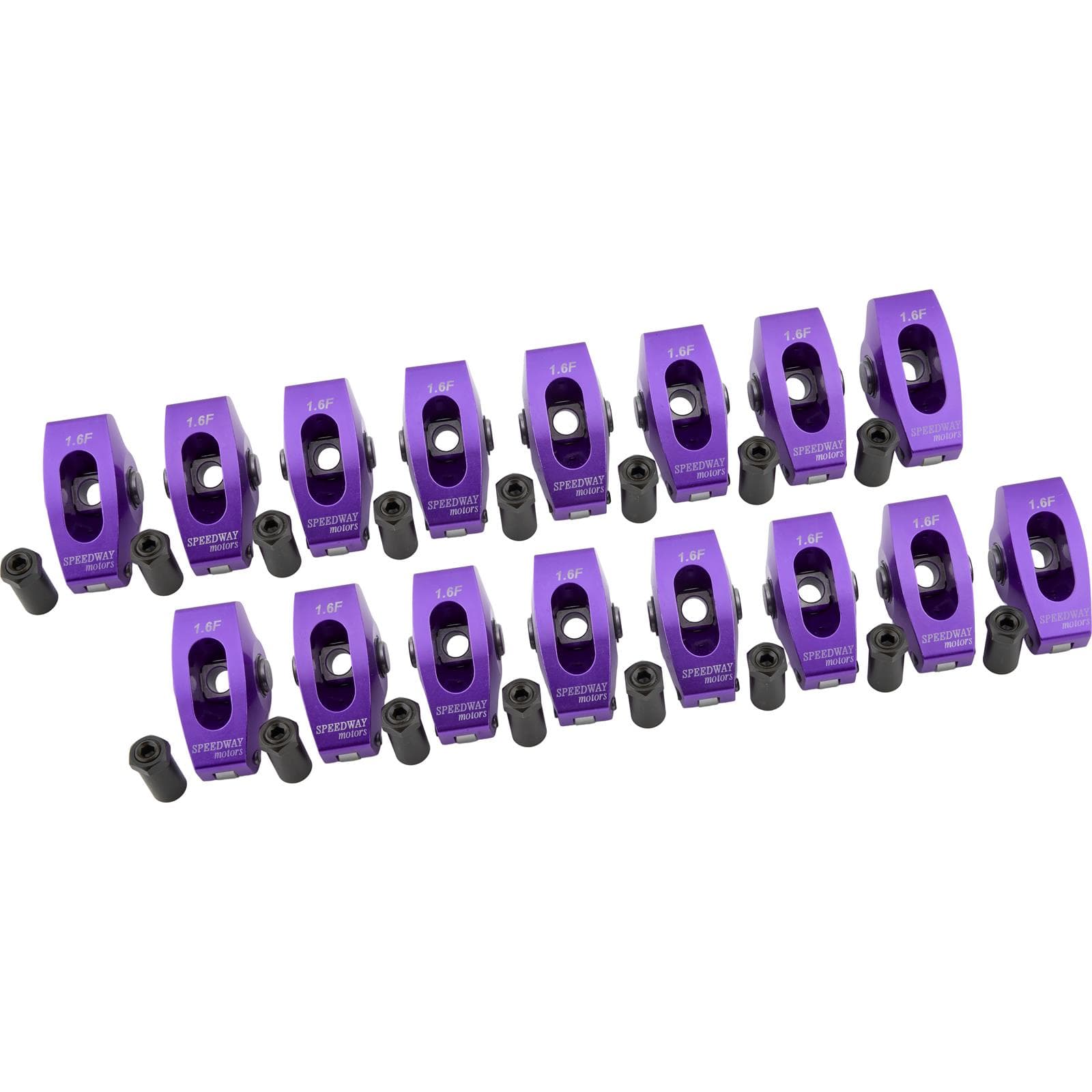 Speedway Small Block Ford Roller Rocker Arms, 1.6:1, 7/16 Stud