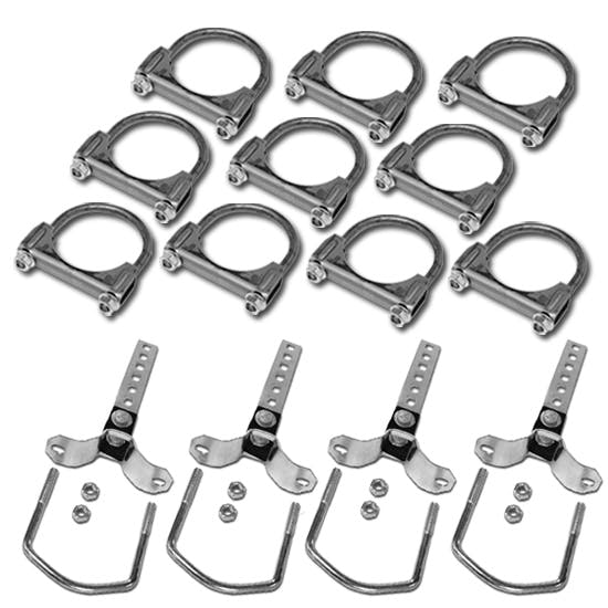 Speedway Bolt-On Exhaust Hardware Install Kit, 2-1/4 Inch.