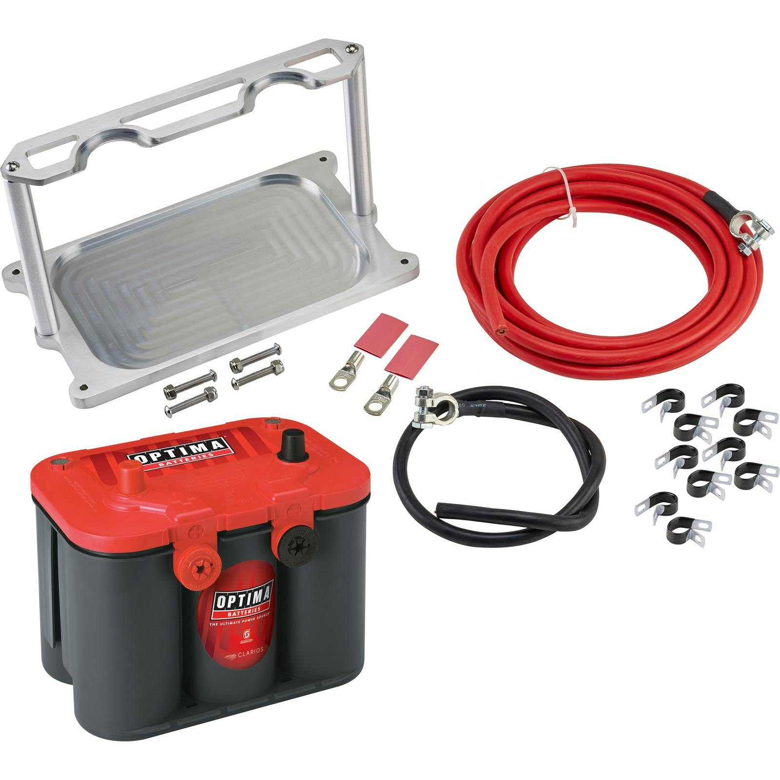 Complete Optima Battery Installation Kit, Mount/Cables