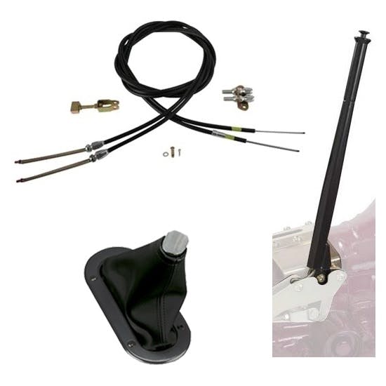 Lokar Trans Mount Emergency Hand Brake Kit, 16 Inch, Black