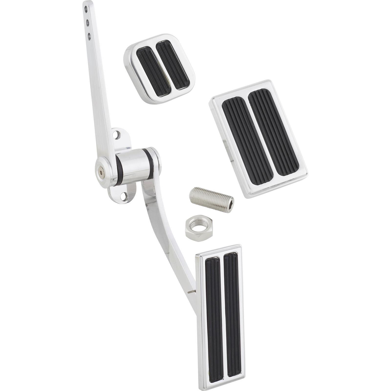 Speedway Motors Pol. Alum. Throttle/Brake/Dimmer Pedal Kit, Small