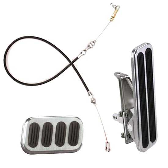 Lokar Standard Floor Mount Throttle/Brake Pedal Kit, w/Cable