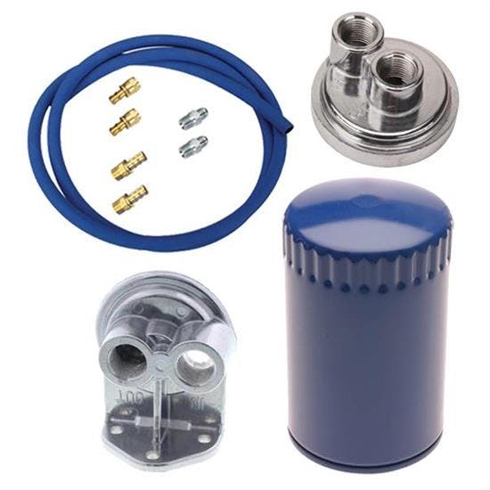 Ford/Mopar Remote Oil Filter Relocation Kit,Vertical Inlet/Outlet