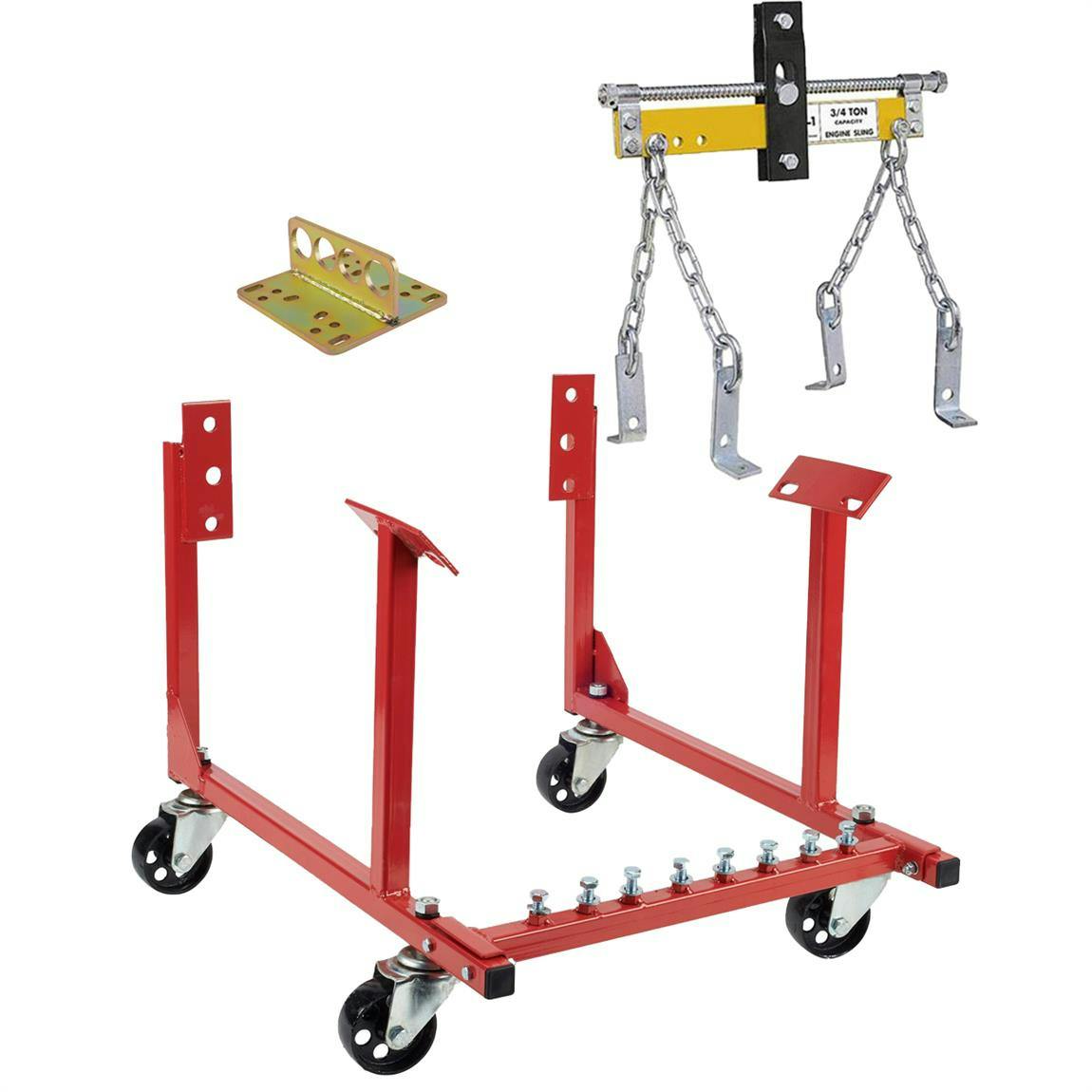 Speedway SBC/BBC V8 Engine Storage Stand, Lift Plate, and Leveler