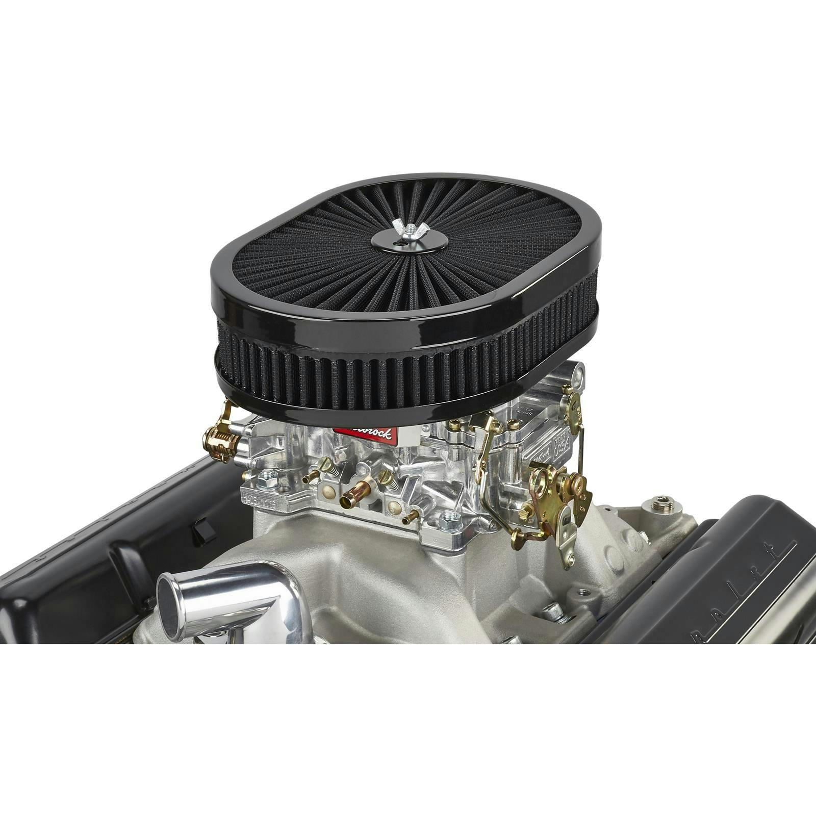 Super Flow Oval Air Cleaner Set, Black Element, Black Trim, 12 In