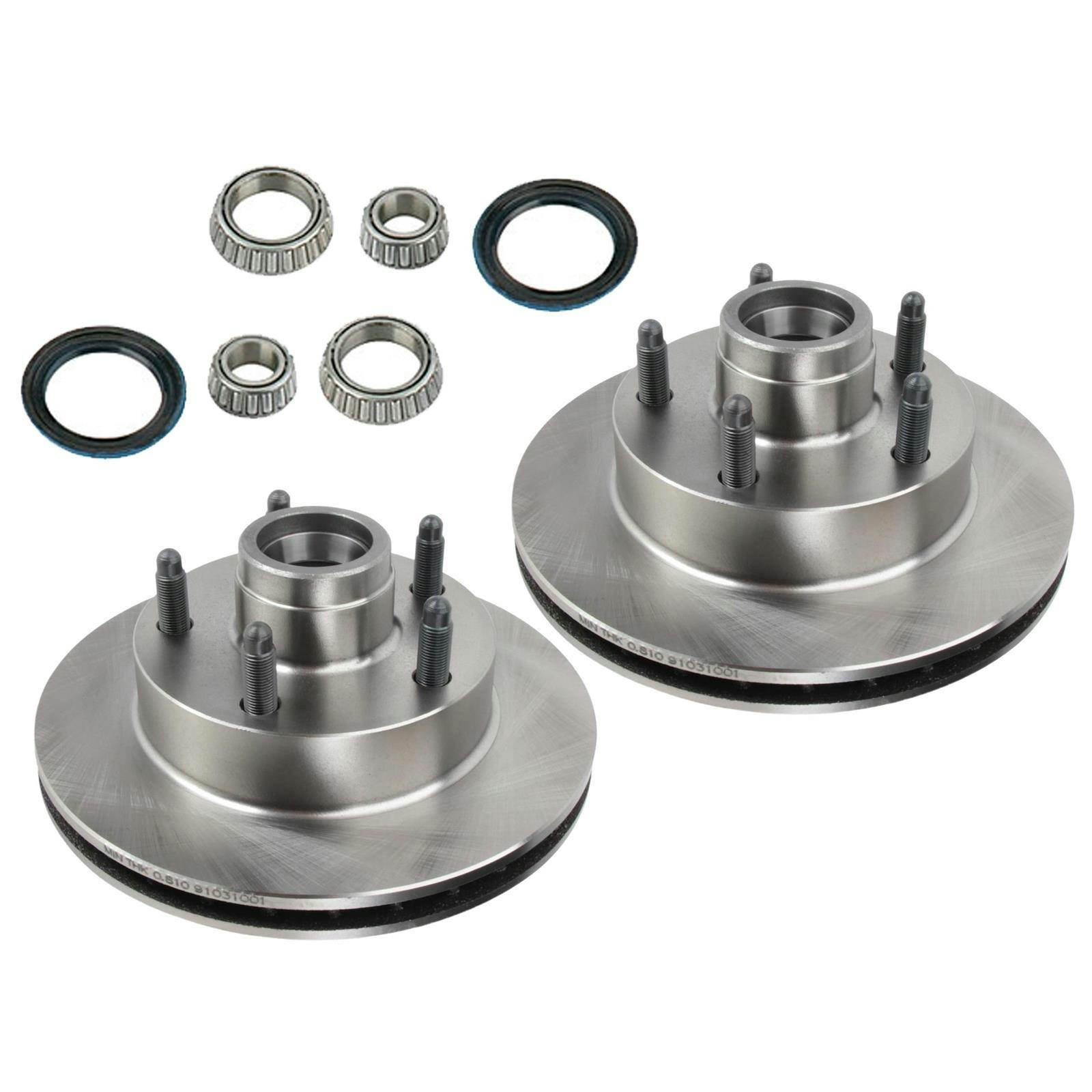Mustang II Disc Brake Rotor and Bearing-Seal Kit, 5 on 4-1/2 Inch