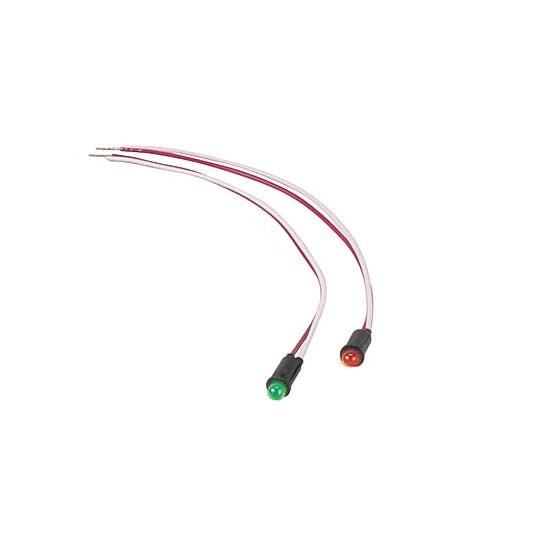 Universal Dash Indicator LED Light Bulb Kit, 1/4 Inch, Green/Red
