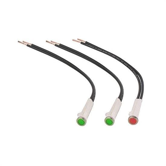 Universal Dash Indicator LED Light Bulb Kit, 5/16 Inch, Red/Green