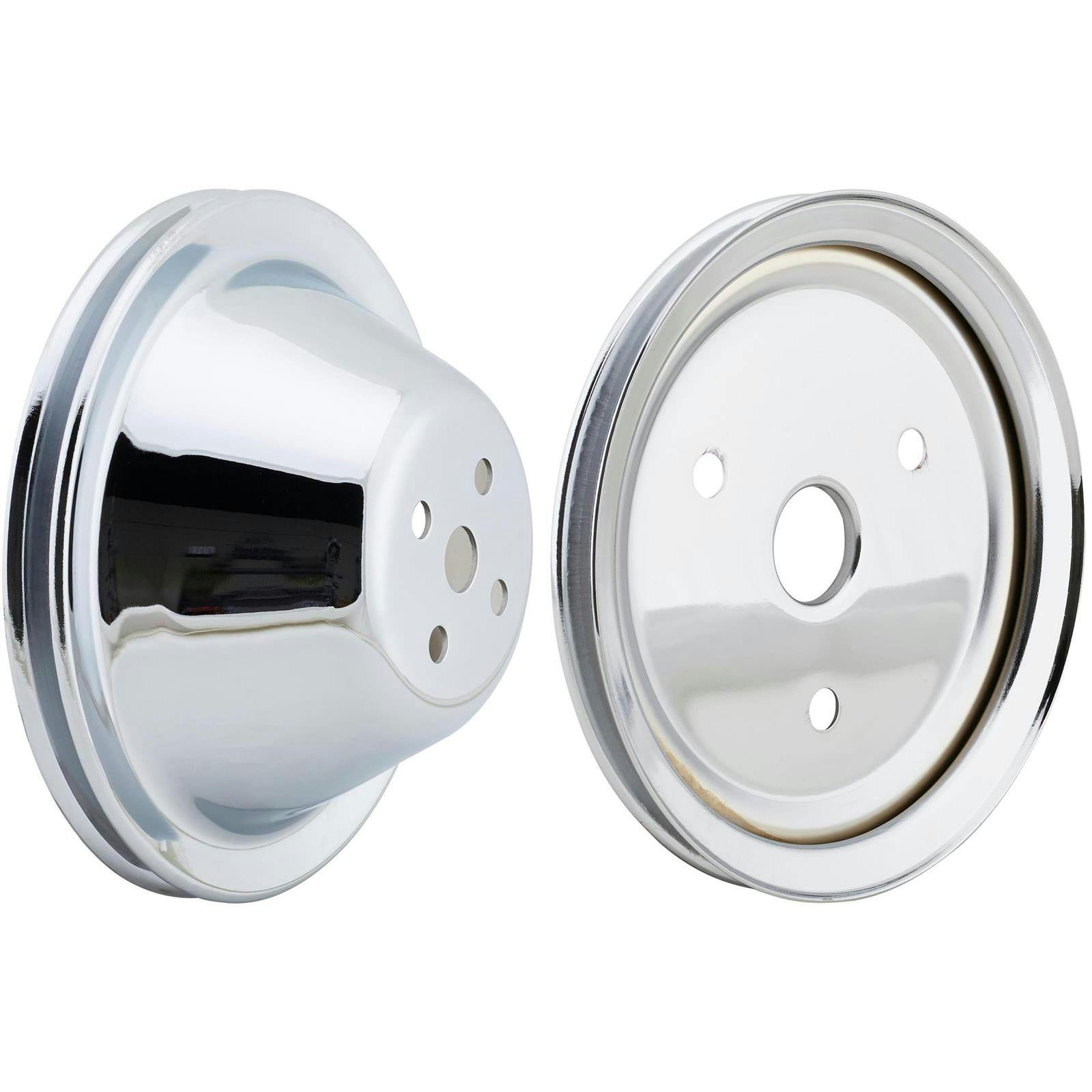 1955-68 Small Block Chevy Upper/Lower Short Water Pump Kit,Chrome