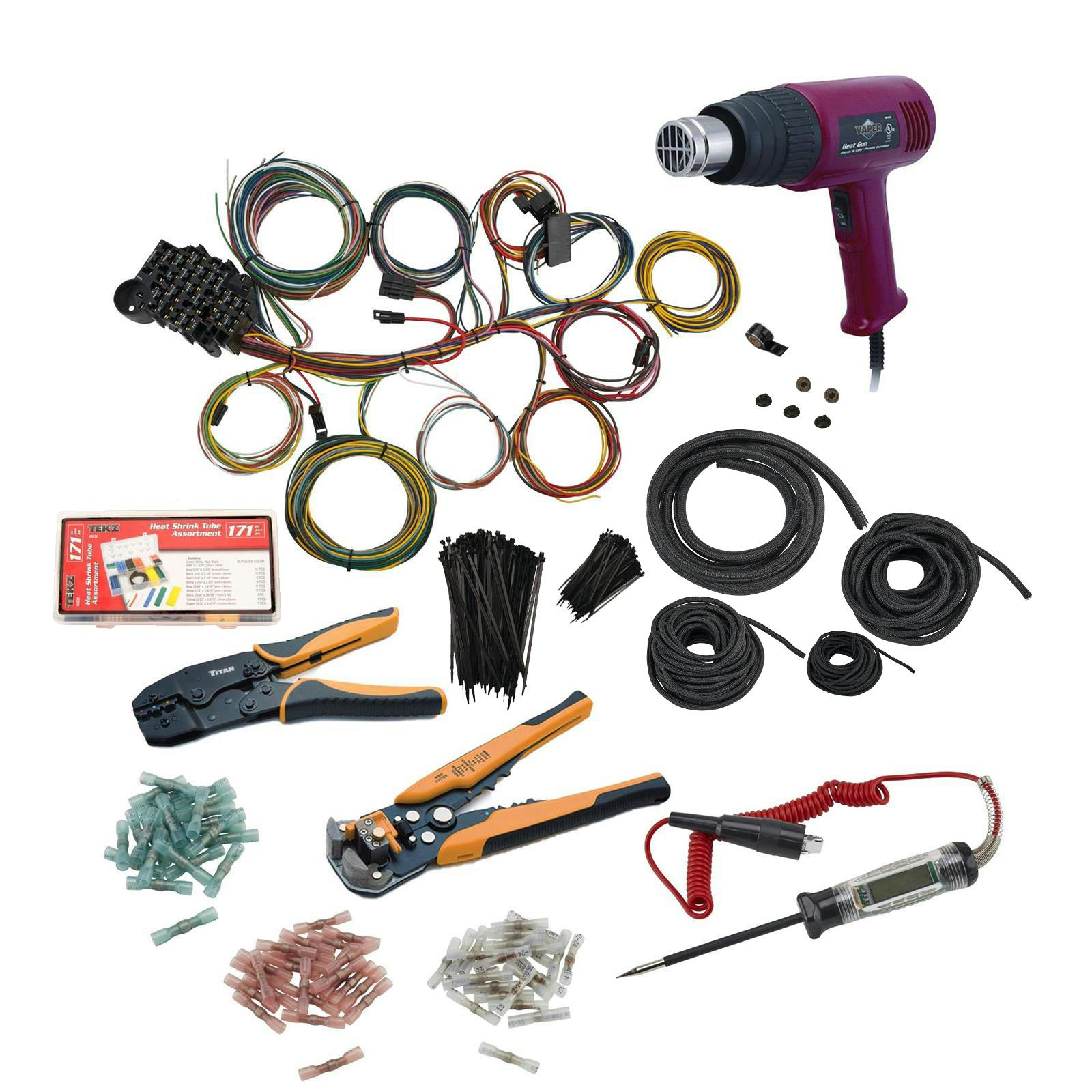 Universal 22 Circuit Wiring Harness with Install Package