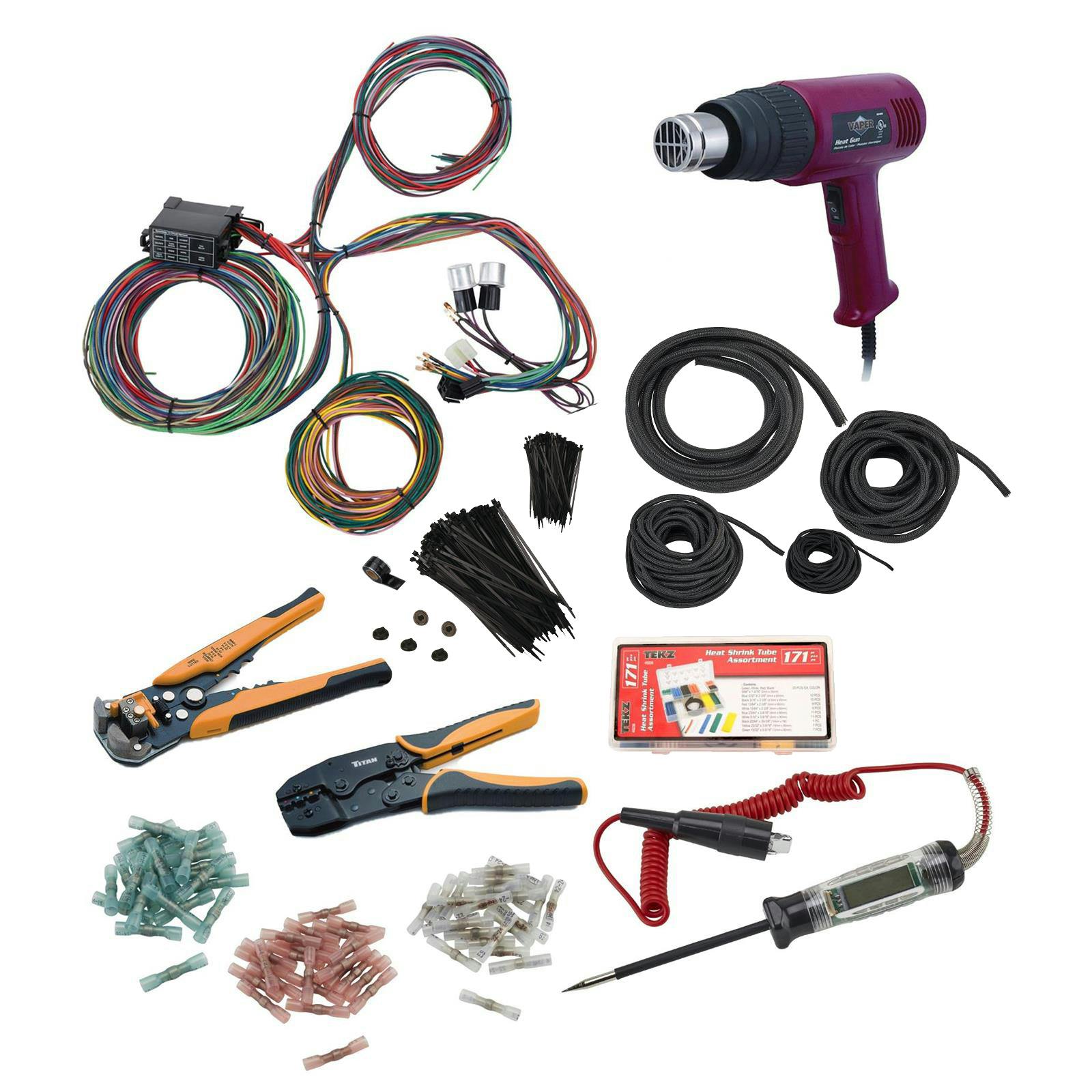 Universal 12 Circuit Wiring Harness with Install Package