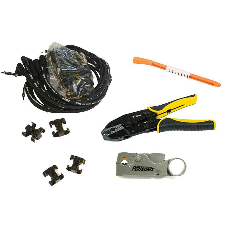 MSD Street-Fire V8 Wire Set and Install Kit, HEI, 90 Deg, Socket