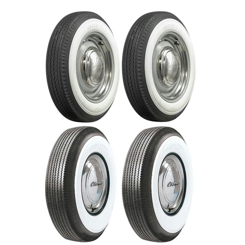 Firestone Bias Ply Tires, Whitewall, 15 Inch, Big And Little Kit