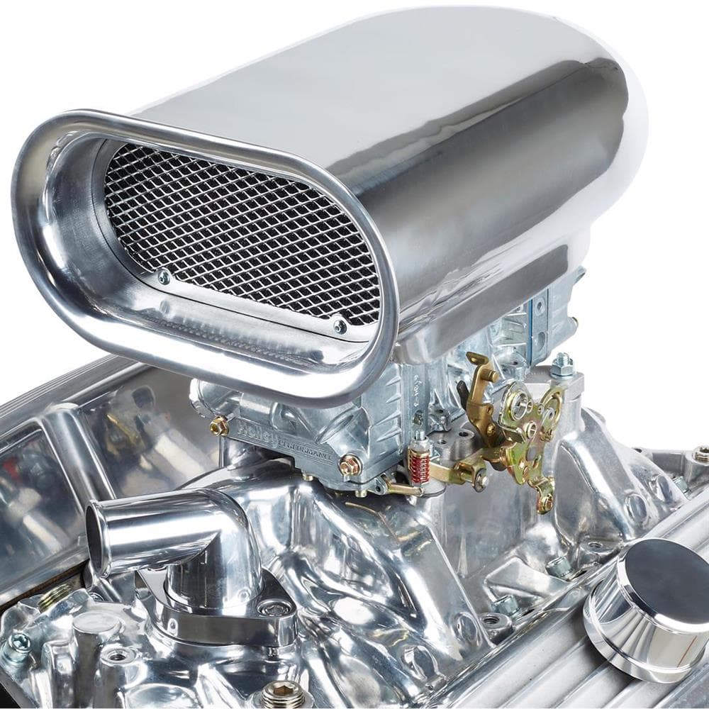 Plain Mini Hillborn Style Aluminum Air Scoop, Polished