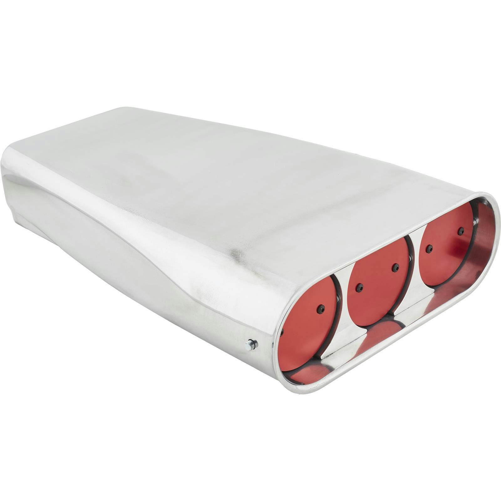 Aluminum Streed Rod Air Scoop, Fits 5 1/8 Inch Neck, Polished