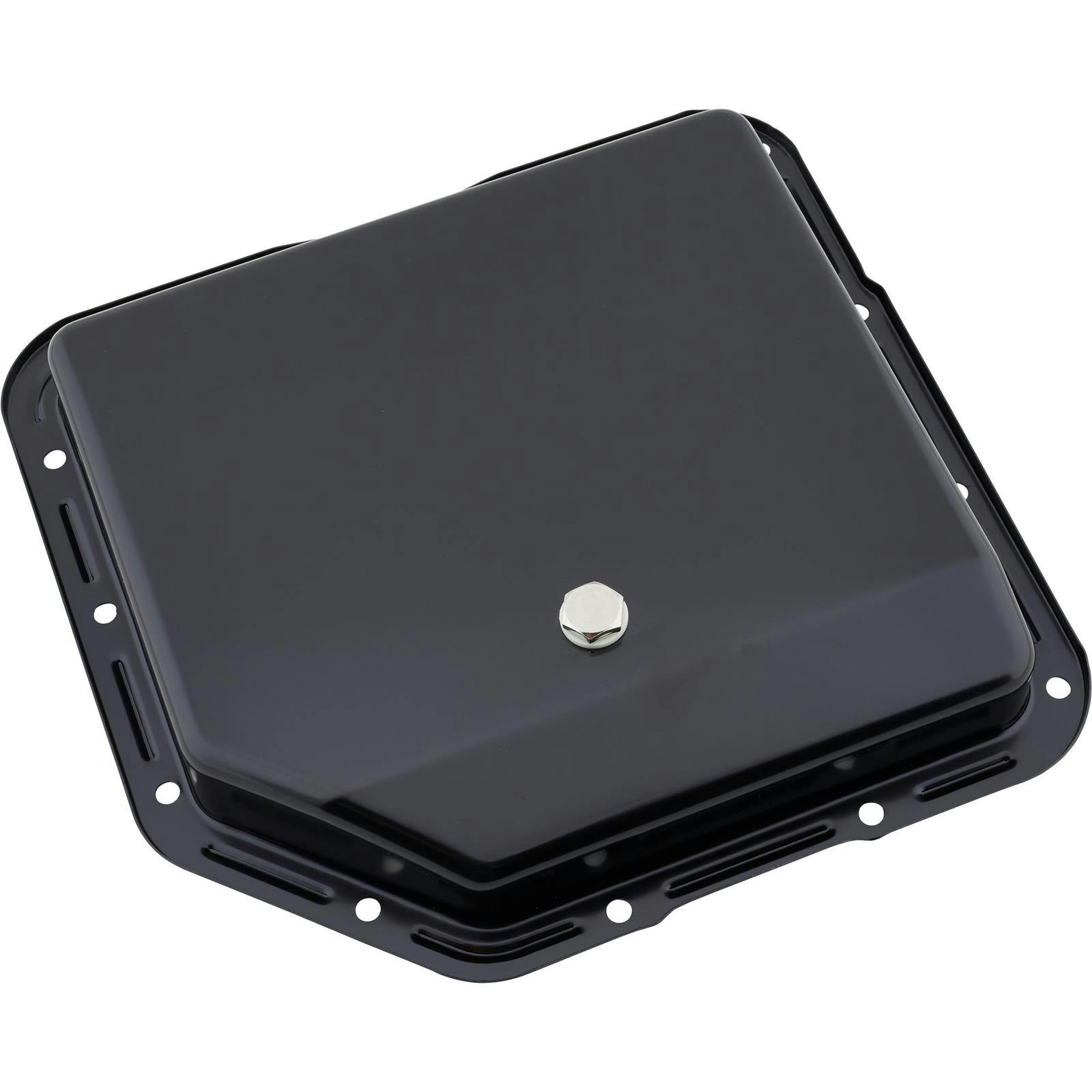 GM Turbo 350 Steel Transmission Pan, Stock Capacity, Black