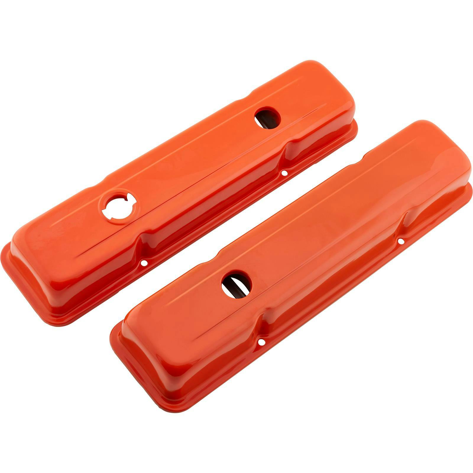 1958-86 SBC OEM Style Steel Valve Covers, Orange