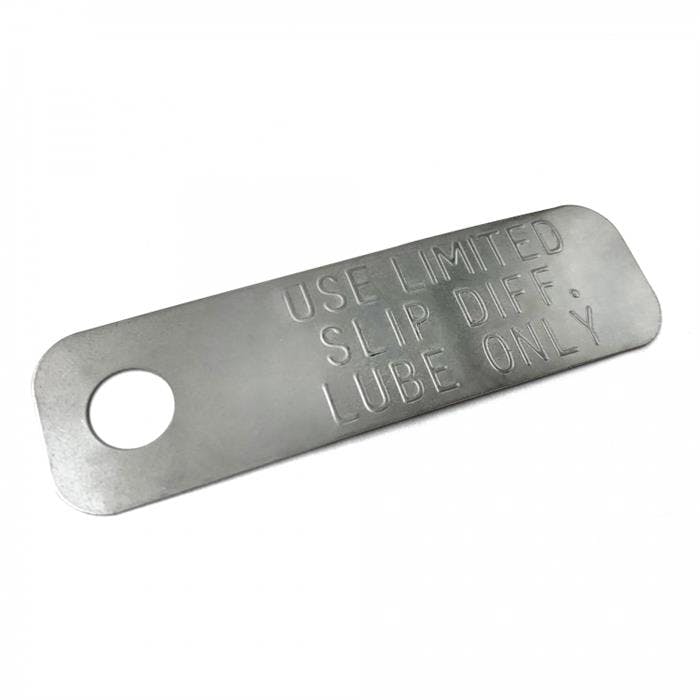 Speedway Motors Limited Slip Differential Lube Only Tag