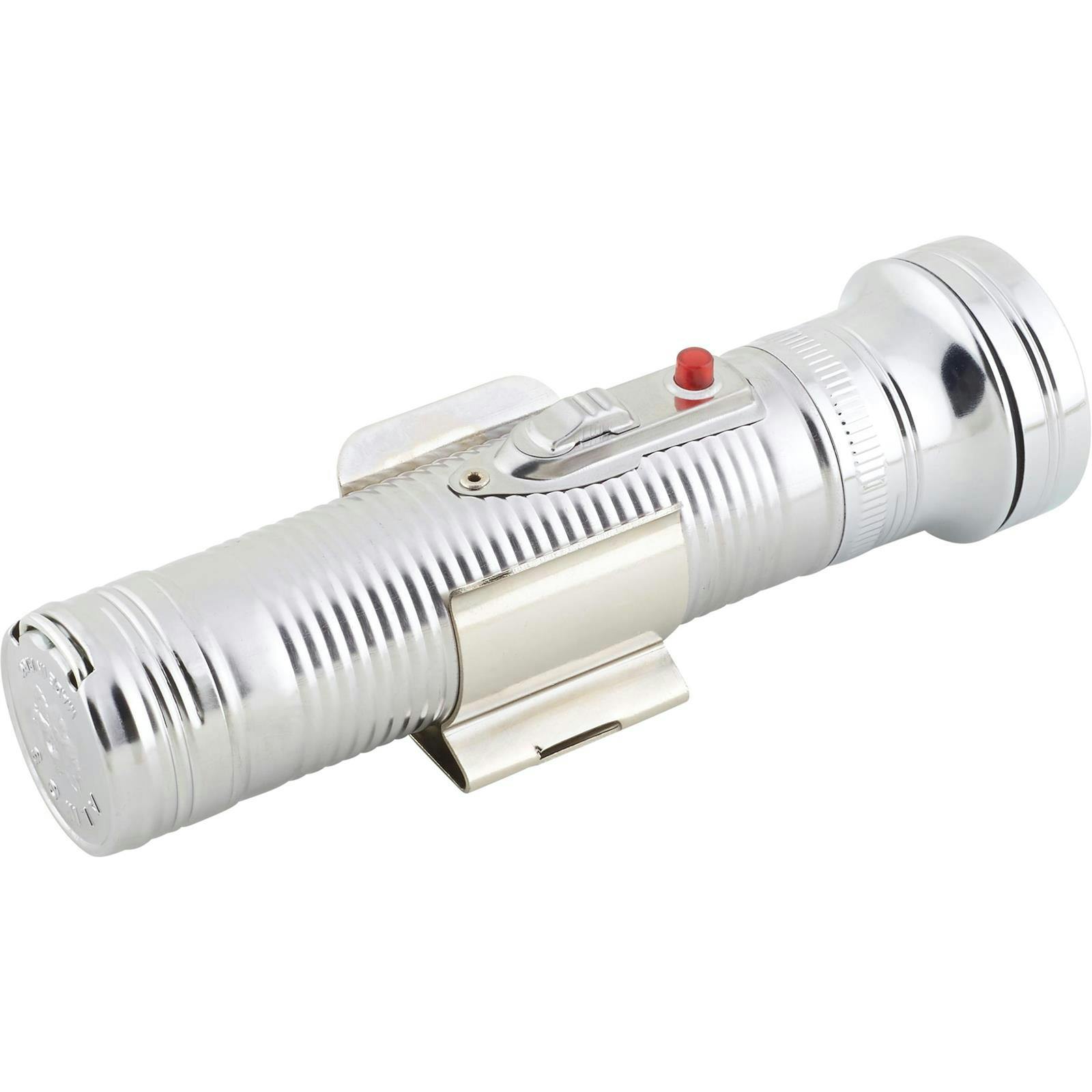 Speedway Motors Metal Vintage Flashlight With Heavy Duty Clamp