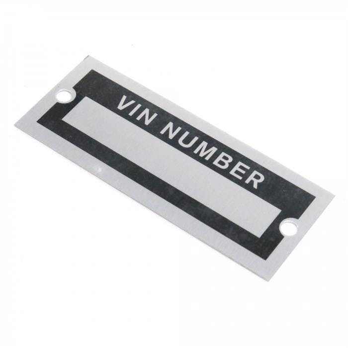 Speedway Motors Reproduction Vin Number Plate, 1 X 2.5 Inch