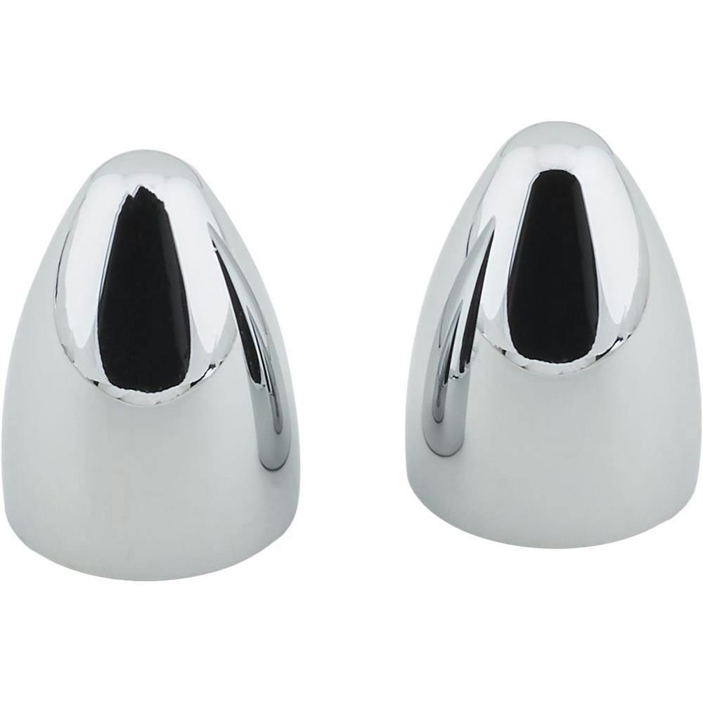 Speedway Motors Bullet Smooth Chrome Wiper Caps, Pair