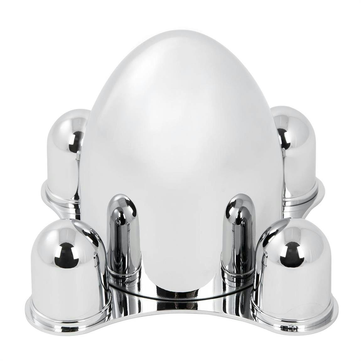 Speedway Motors Chrome Spider Caps, 4 X 4 1/4 Inch Bolt Pattern