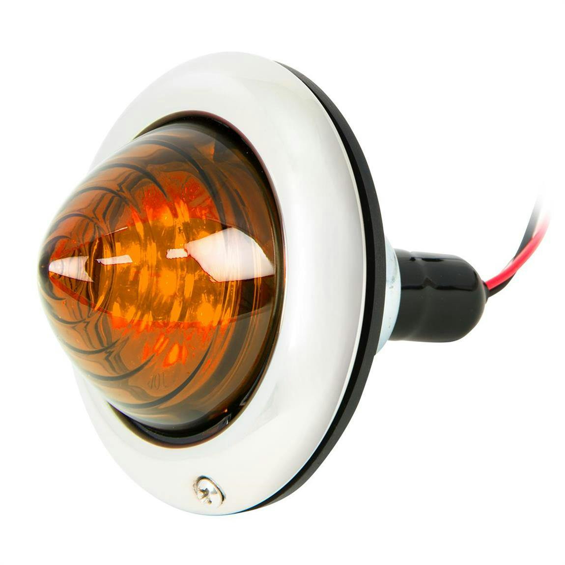 Speedway Motors Baby Bullet Tail Light, Amber, Park/Turn