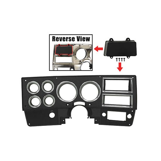 Dynacorn D1102 Gauge Panel Dash Bezel, 1 Hole, 84-87 GM Truck