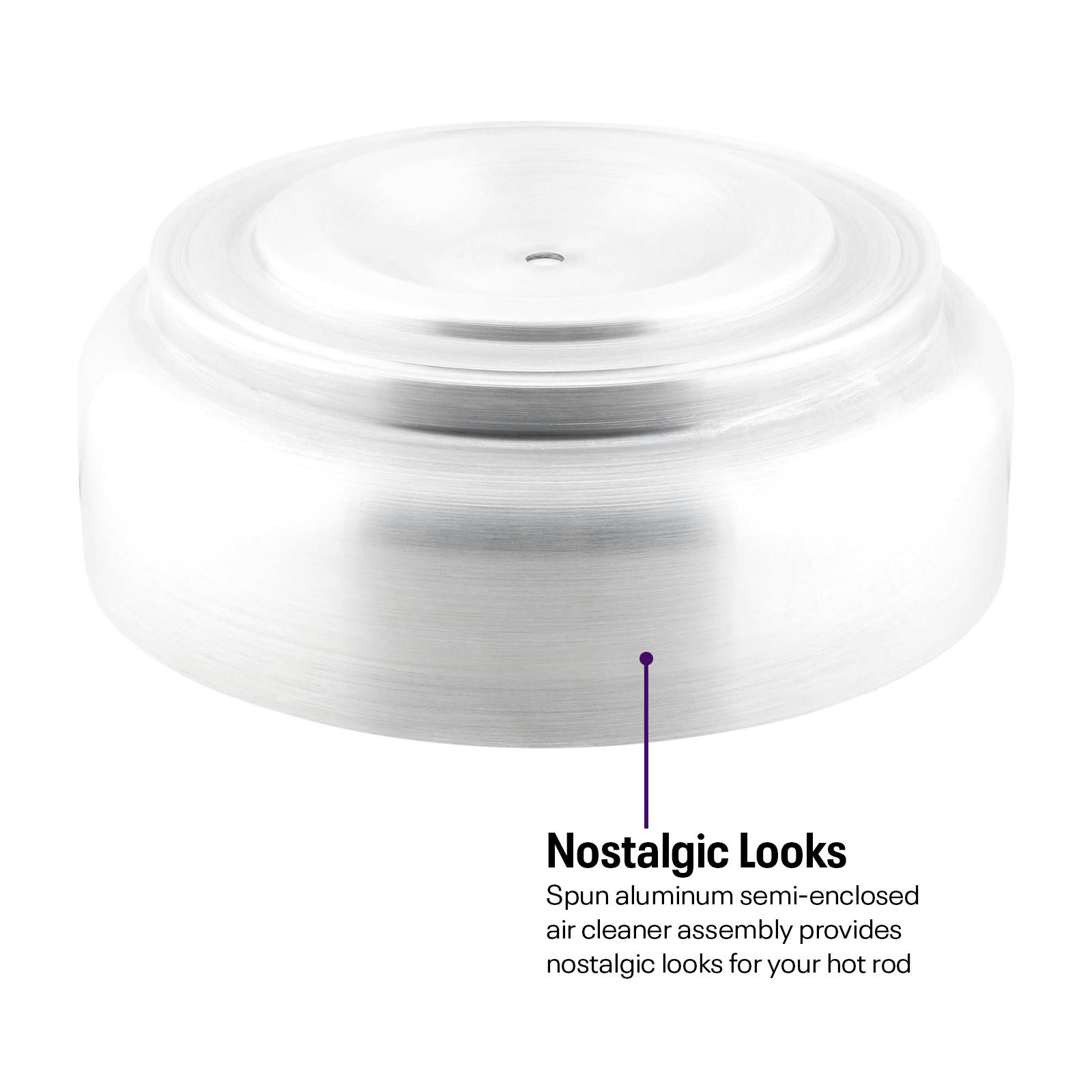 50s Style 4-Barrel Spun Aluminum Air Cleaner