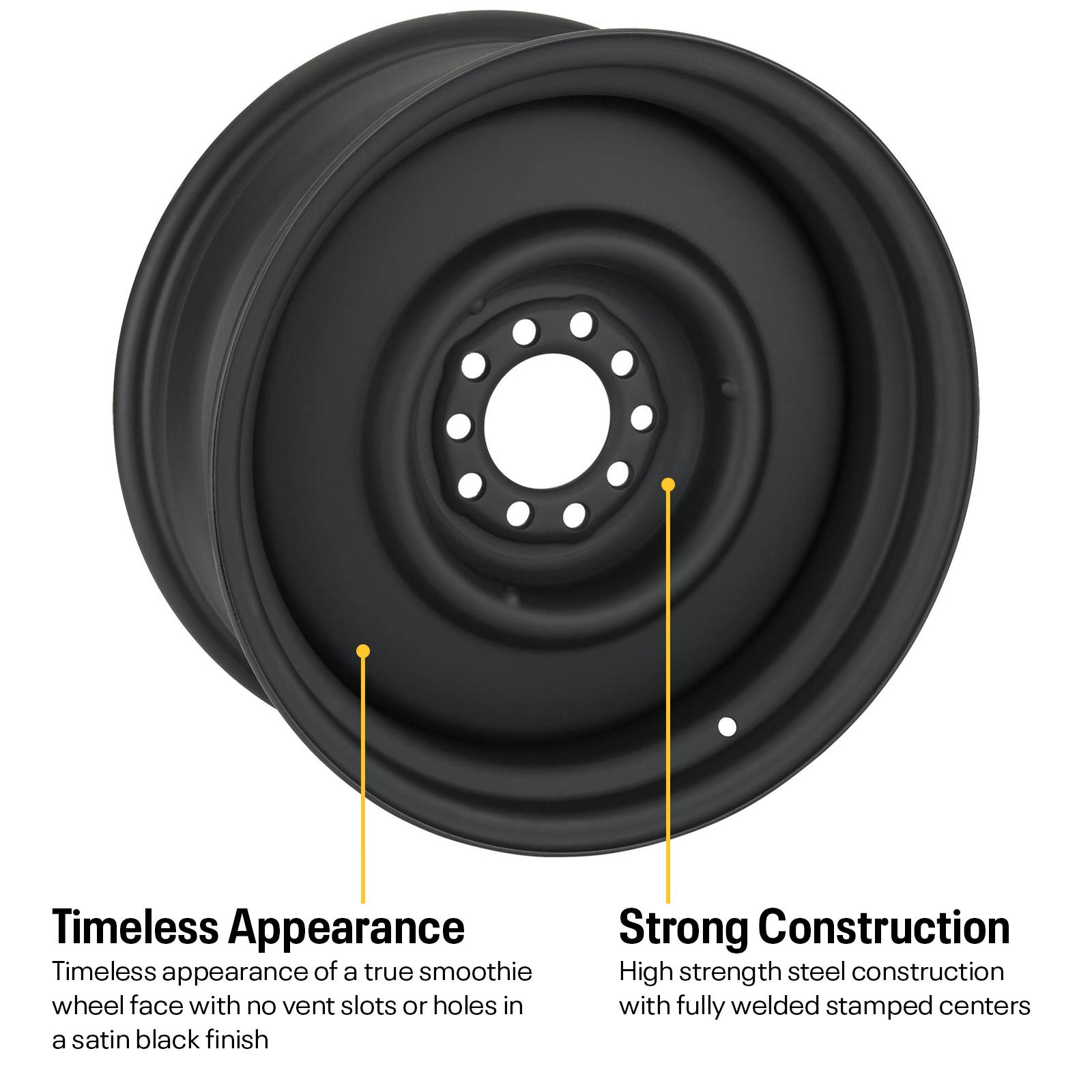 Speedway Smoothie Wheel, 20x9, Satin Black, 5x5/5.5, 5 BS