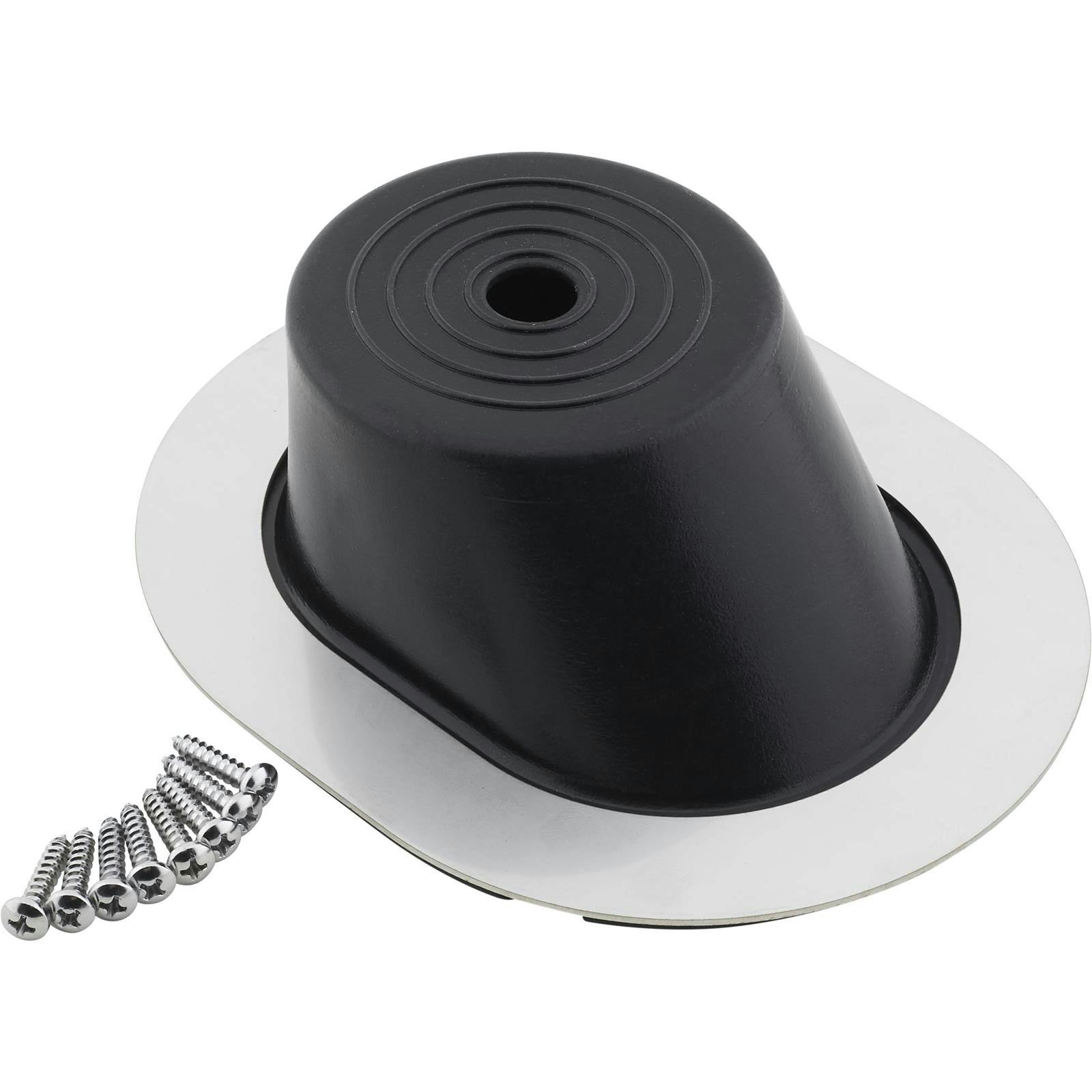 Steering Column Oval Firewall Mounting Boot Seal, SS Bezel