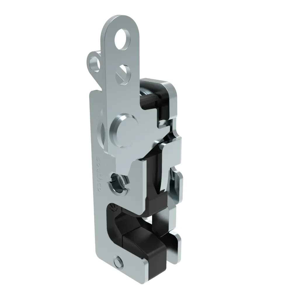 Small Rotary M6 Push-to-Close Latch, Dual Trigger, Left