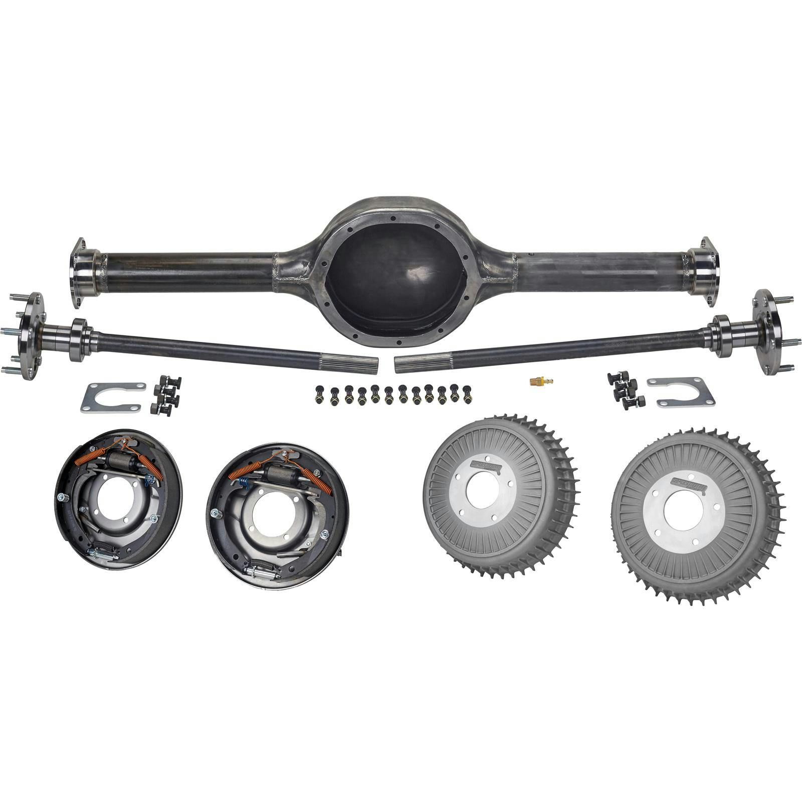 Ford 9 Inch Rearend Axle Housing Kit with Buick Finned Drums, 54