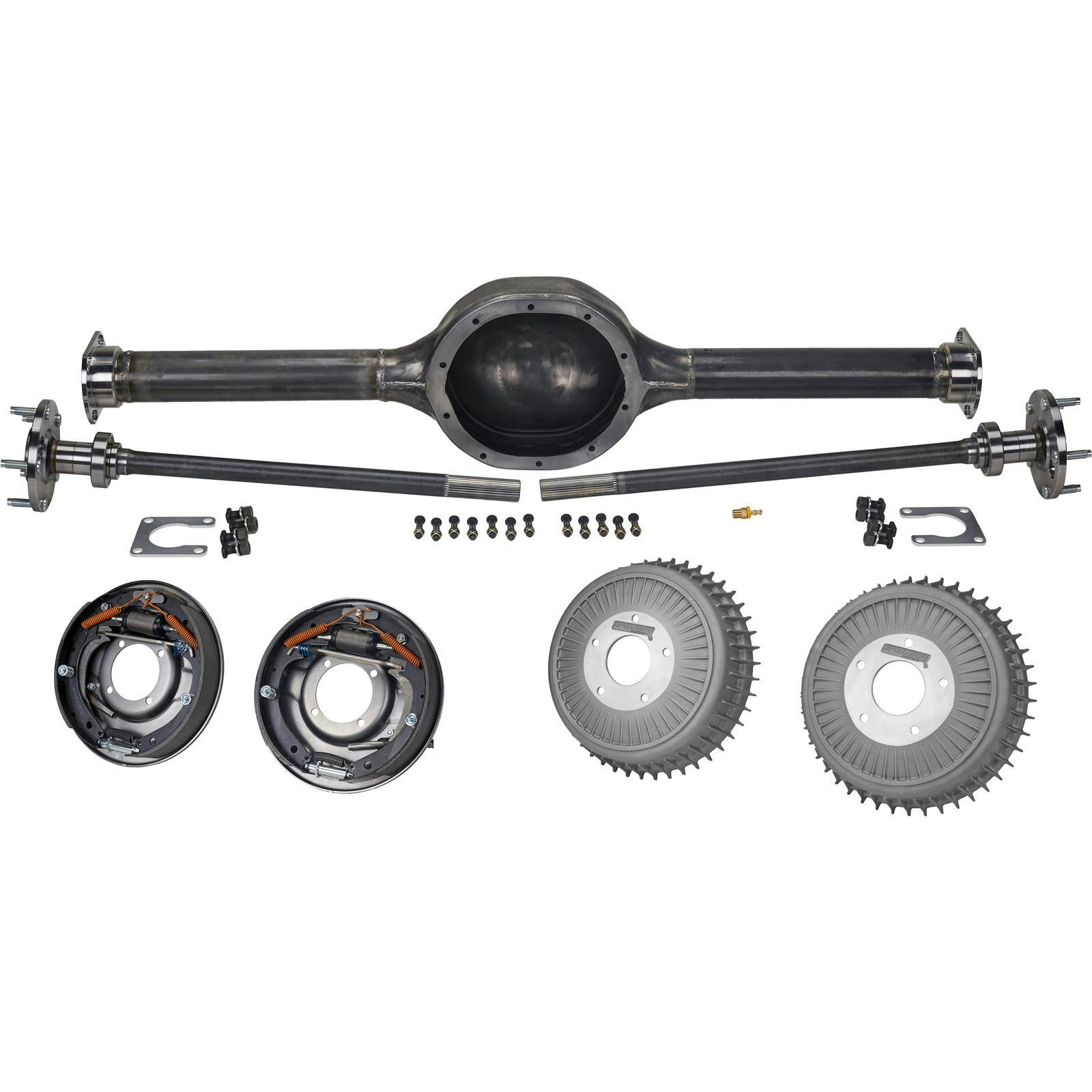 Ford 9 Inch Rearend Axle Housing Kit with Buick Finned Drums, 58