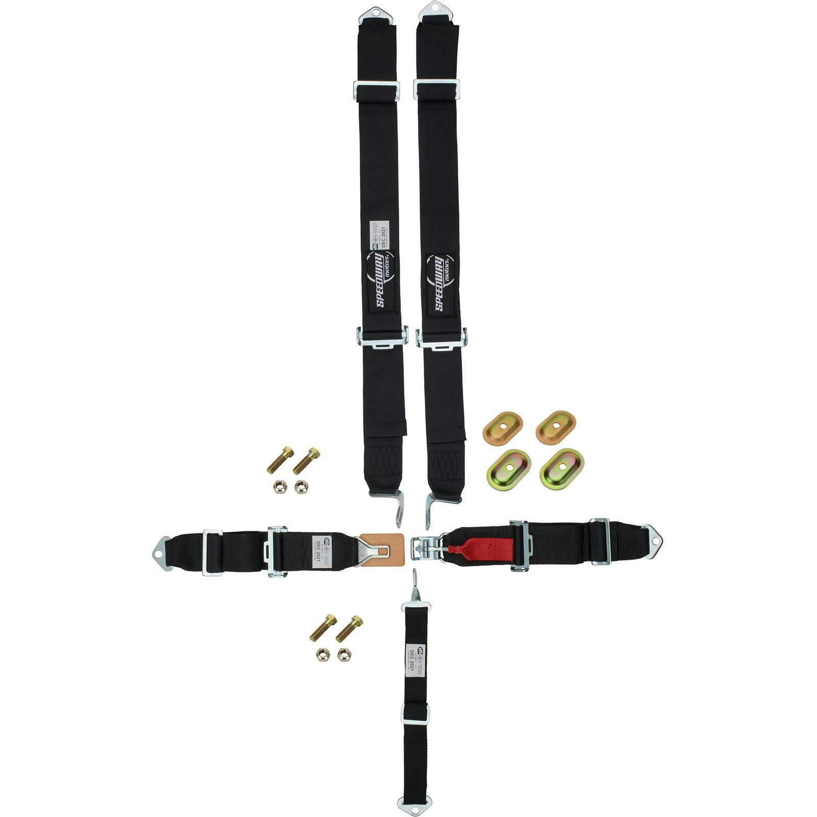 5 Point Harness Seat Belt Combo W/Hardware, Latch/Link, Pull Down