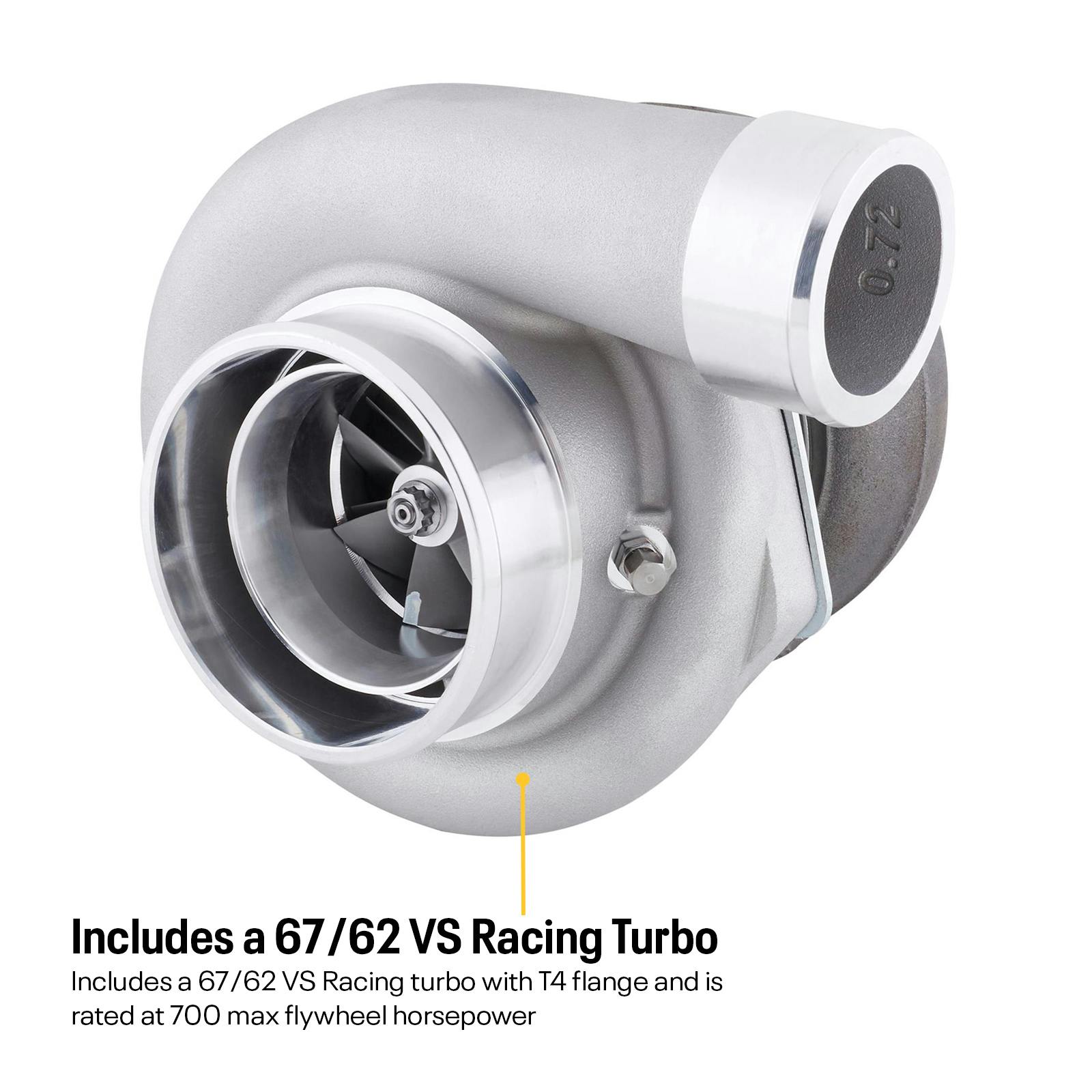 LS Swap Single Turbo Kit Hot Side, Universal Crossover, 67mm
