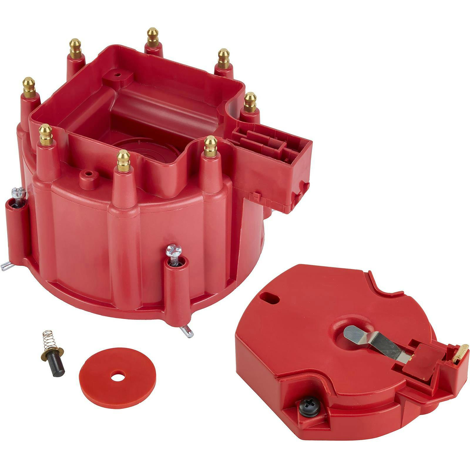 HEI Distributor Cap And Rotor Kit, Red