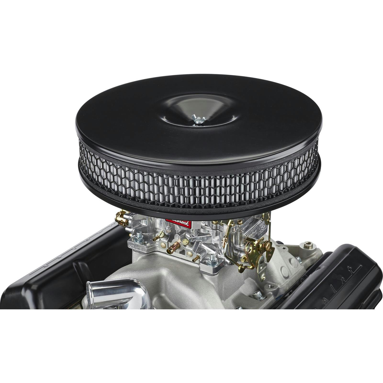 Speedway Black 14 Inch Flat Air Cleaner Kit, Housing/Air Filter
