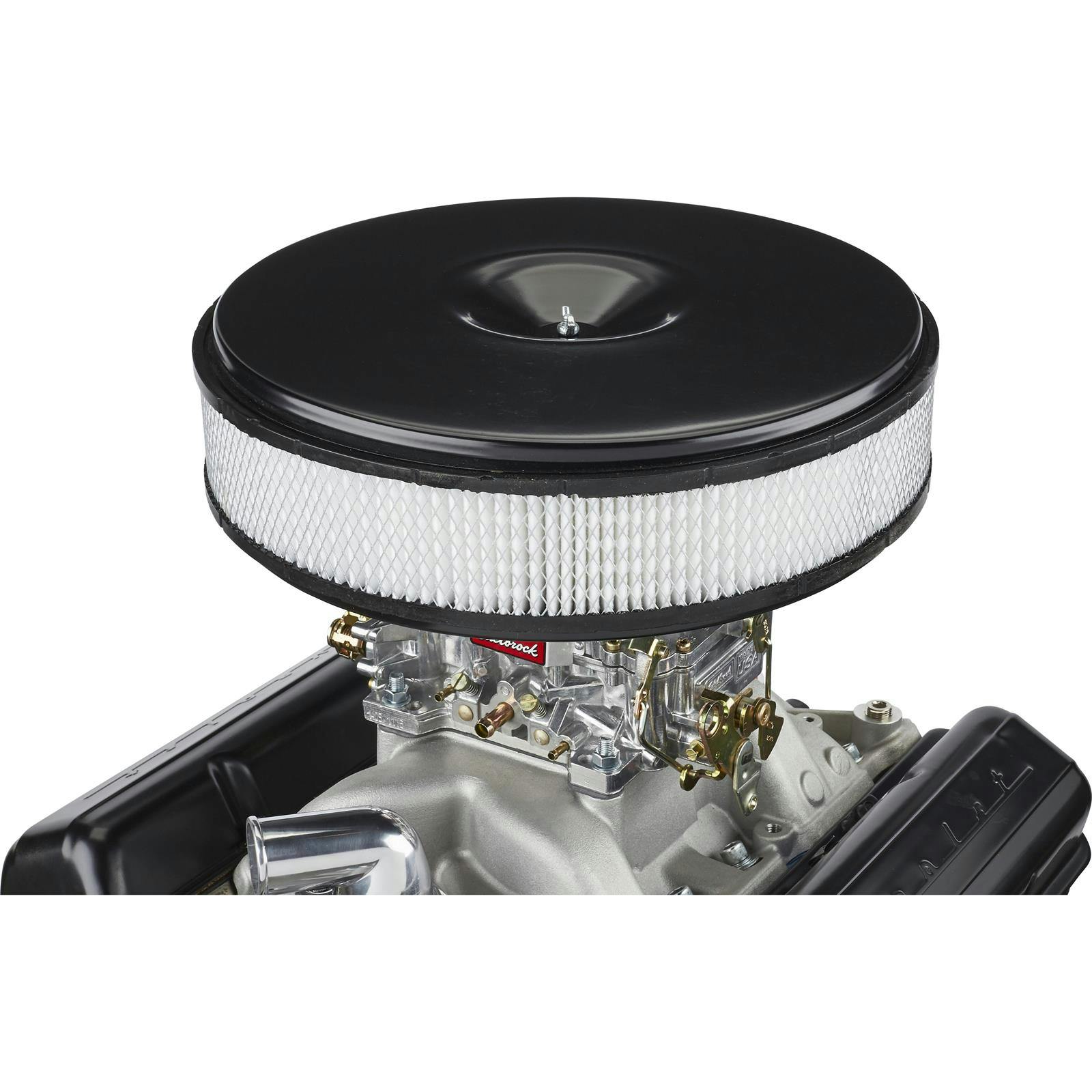 Speedway Black 14 Inch Flat Air Cleaner Kit, Oversized Air Filter