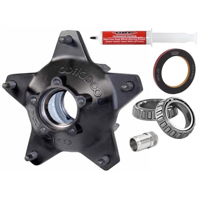 Wilwood Wide 5 Starlite 55 Rear Hub and LF Bearings, Black