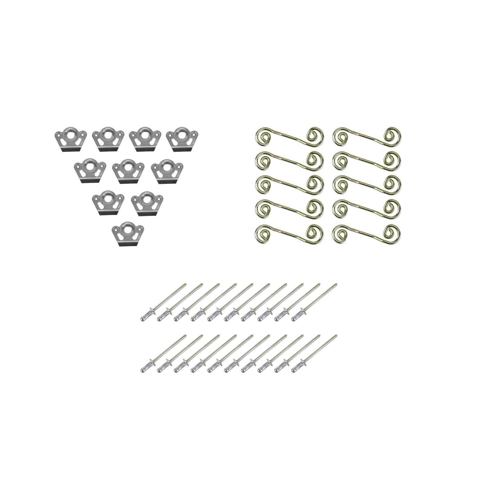 Tapered 1/4 Turn Fastener Plates and Stepped Springs
